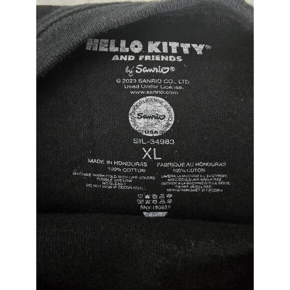 Sanrio Hello Kitty and Friends Black Be Curious Tshirt XL Keroppi‎ Badtz Maru - Picture 6 of 6